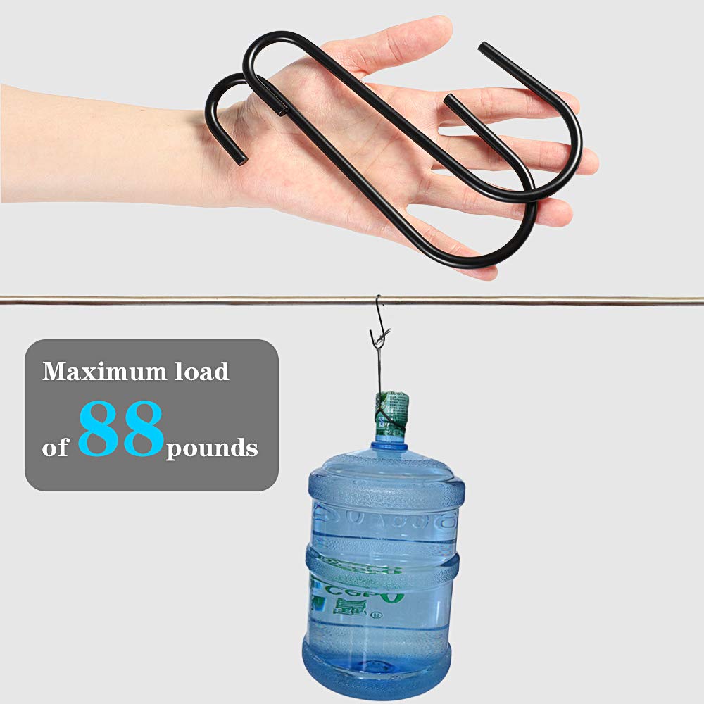 3 Pcs 6′′ Bird Feeder Hook Heavy Duty Big S Hooks Hangers for Kitchen, Office, Wind Chimes, Lanterns, Gardening Tools, Hummingbirds Feeders, Bird House, Lanterns — Vindar